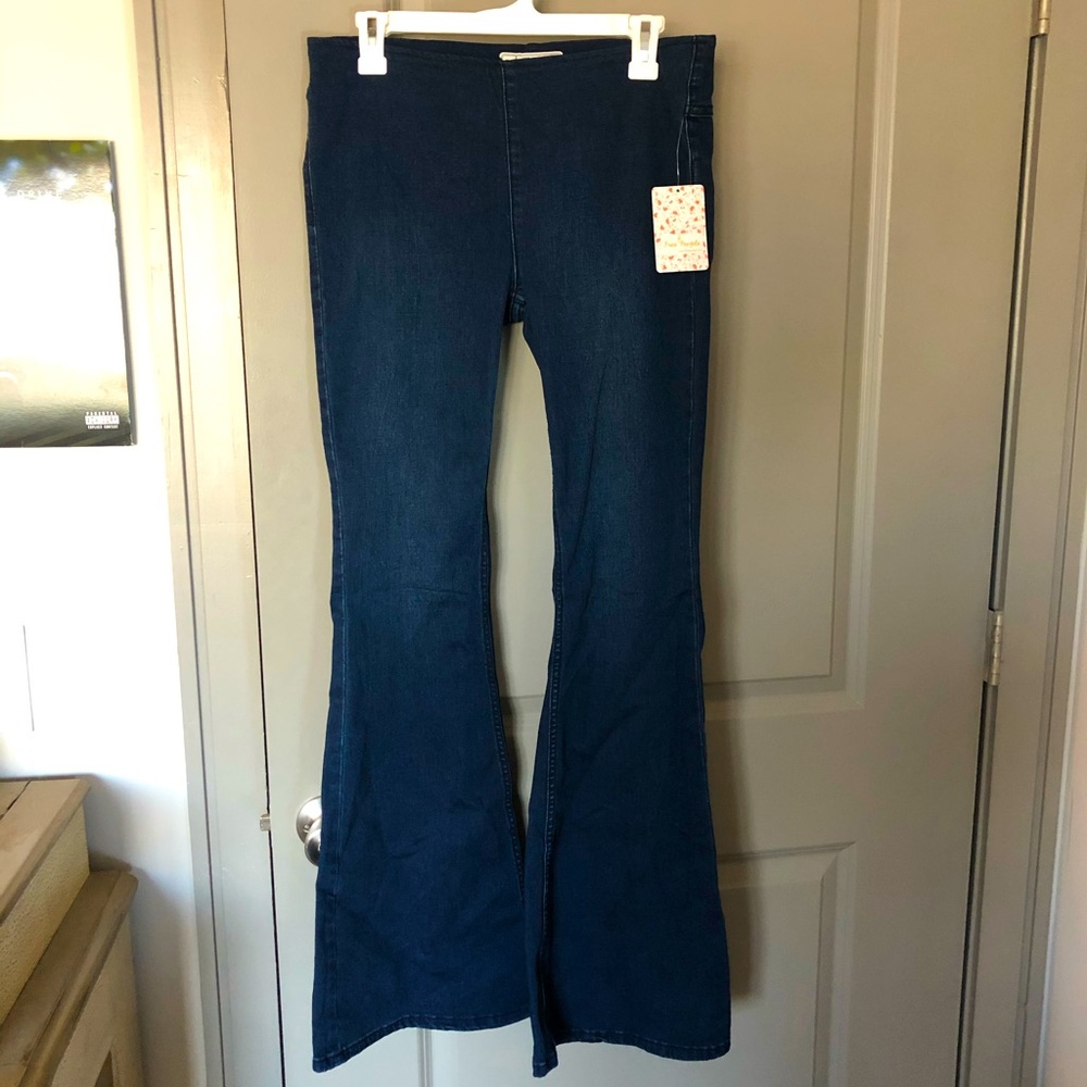 Free People Penny Pull on Flare Jeans Brand New